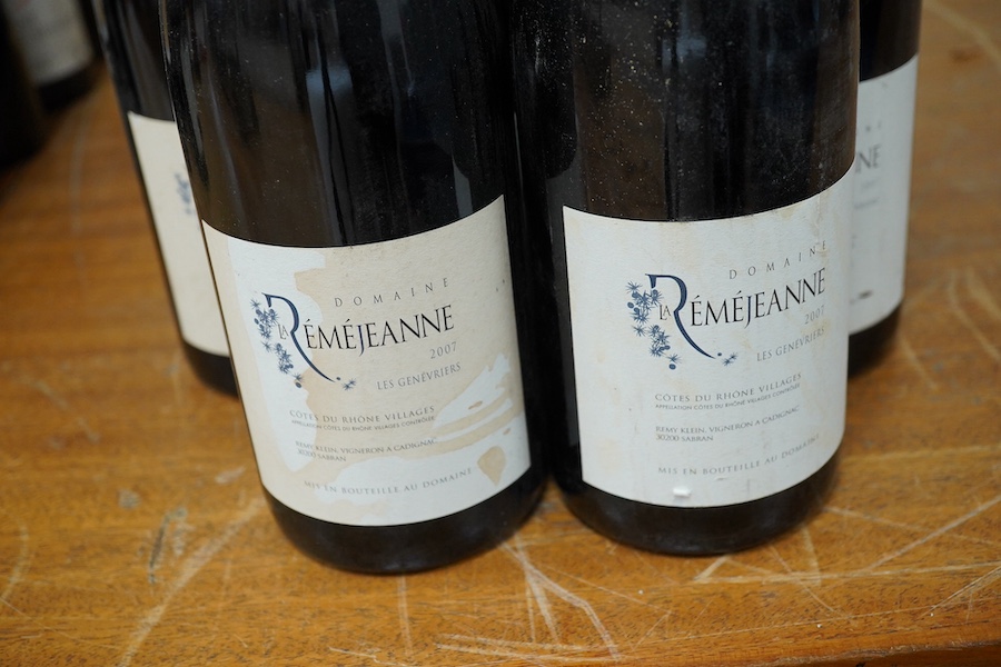 Eighteen bottles of Domaine Réméjeanne 2007 Les Genévriers Côtes du Rhône. Condition - good, storage history unknown